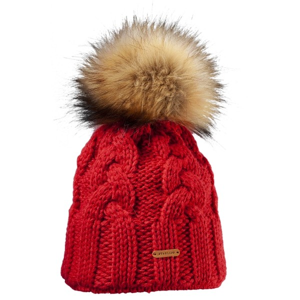 DESNA Winter woolen hat with fleece and a faux fur pom-pom  display picture 1